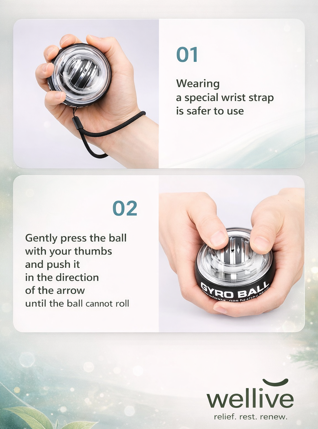 Gyro Ball – Wrist Strengthener & Stress Reliever
