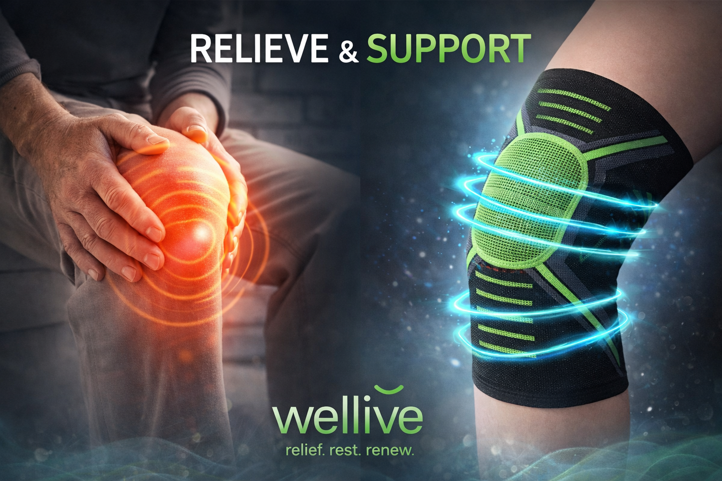 Knee Pain Relief & Support Pad (1 Pair)