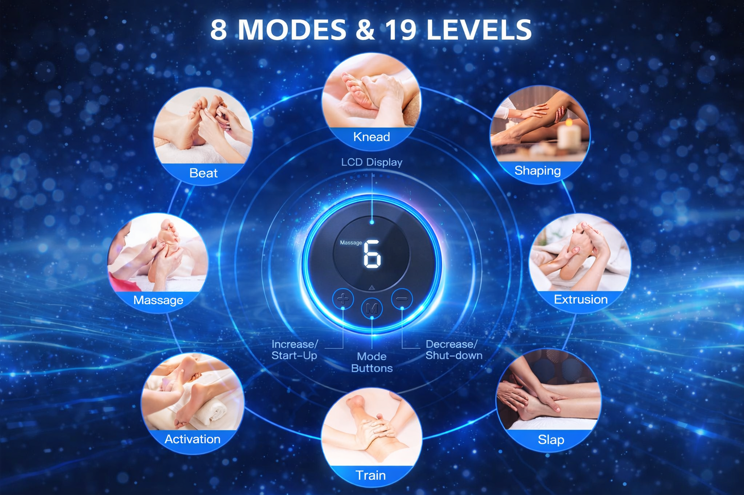 Vibrating Electric Foot Massager Pad