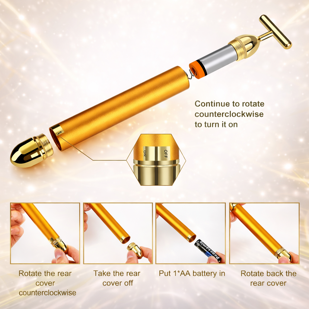 Gold Facial Electric Massager