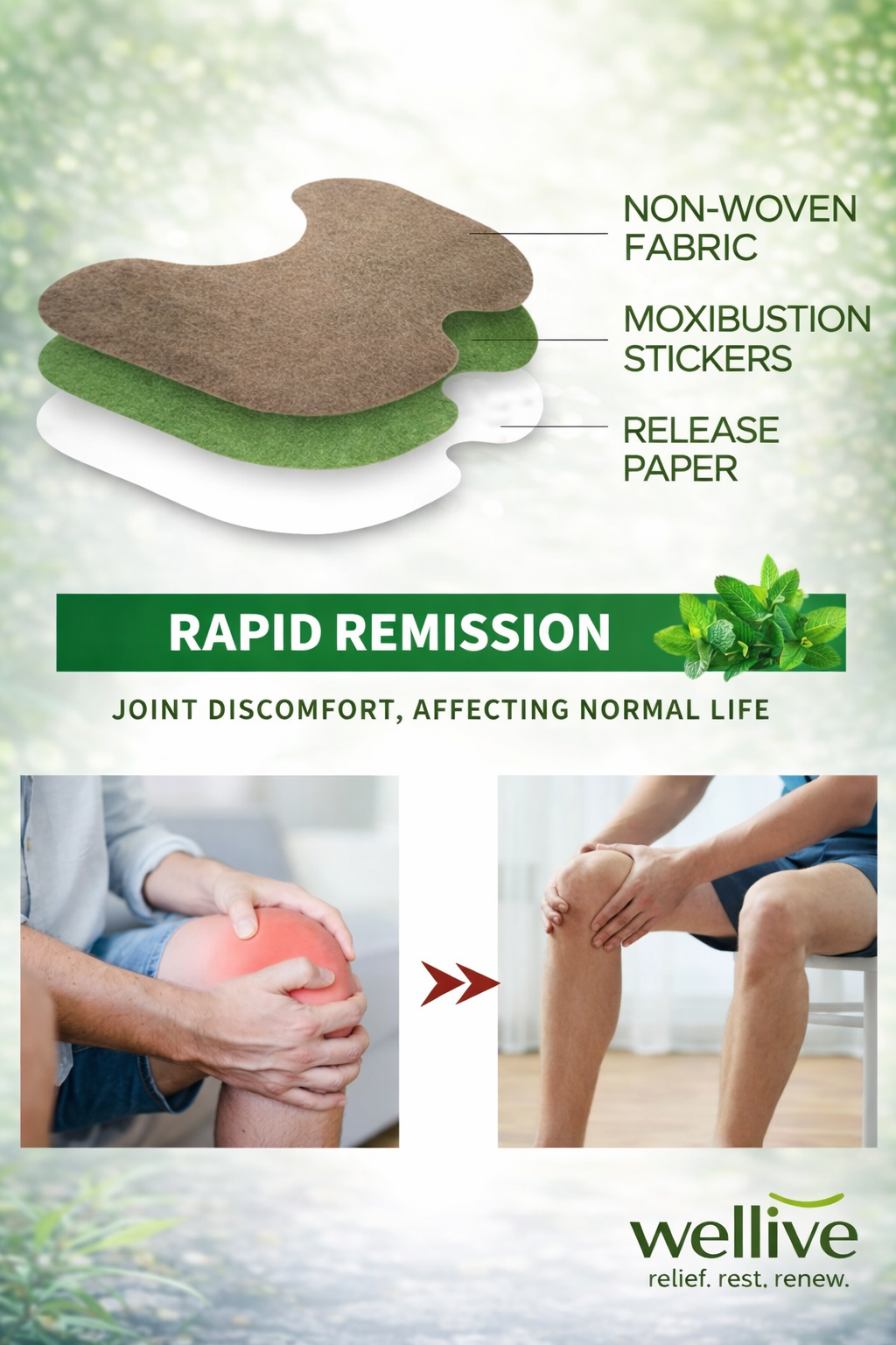 Herbal Knee Relief Patches