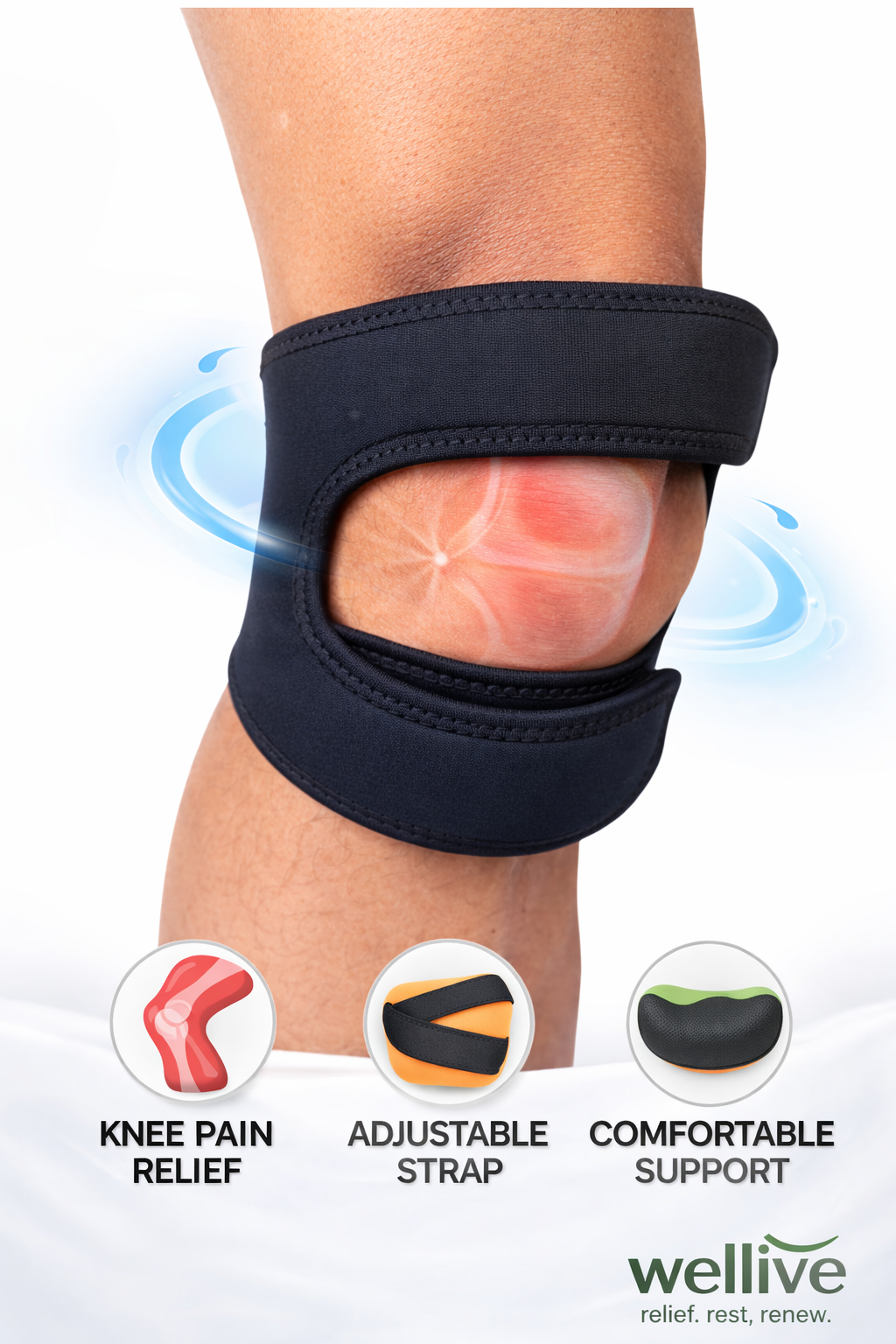 Dual-Support Knee Strap (Pack of 2)